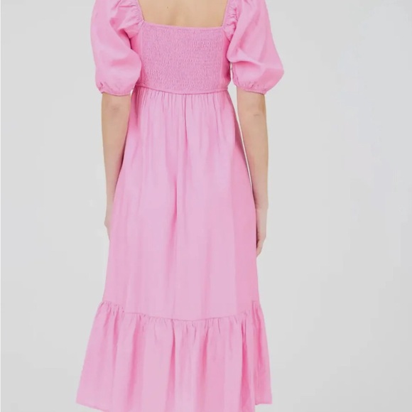 Elegant Pink Women's Dress - Picture 2 of 3